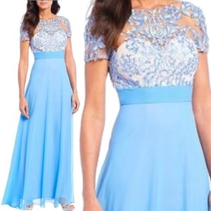 JS Collections Embroidered Illusion Bodice‎ Gown